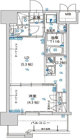 ラファセグランビア博多の物件間取画像